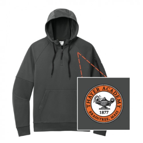 Nike Therma-FIT Pocket 1/4-Zip Fleece Hoodie (Anthracite)